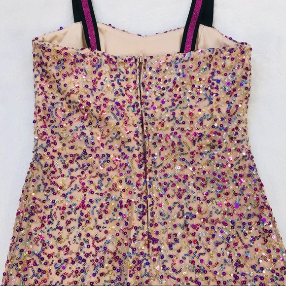 Tweeze Me, Colorful Sequin Mini Dress, Size 5 - Picture 13 of 16